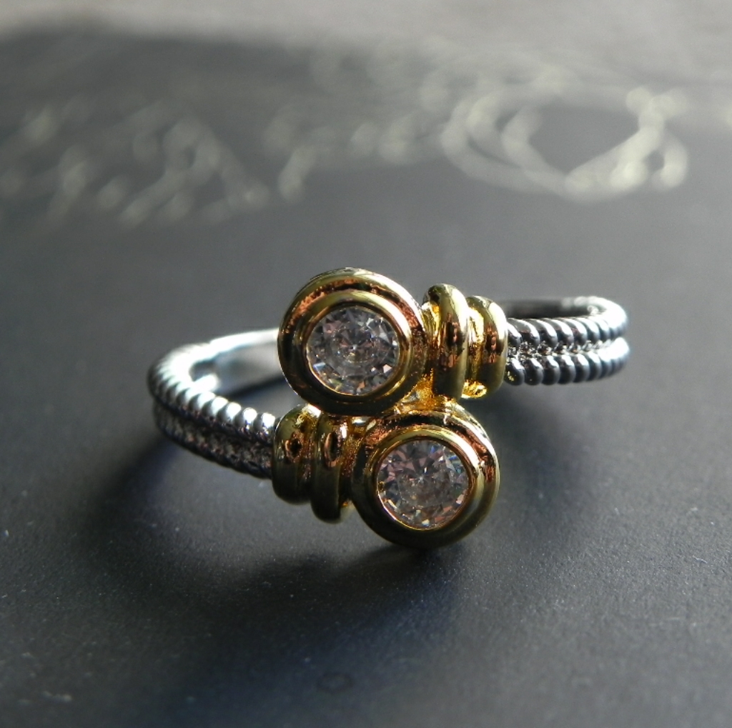 Double Gemstone Ring